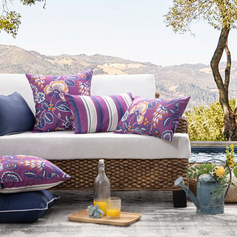 Floral best sale patio cushions